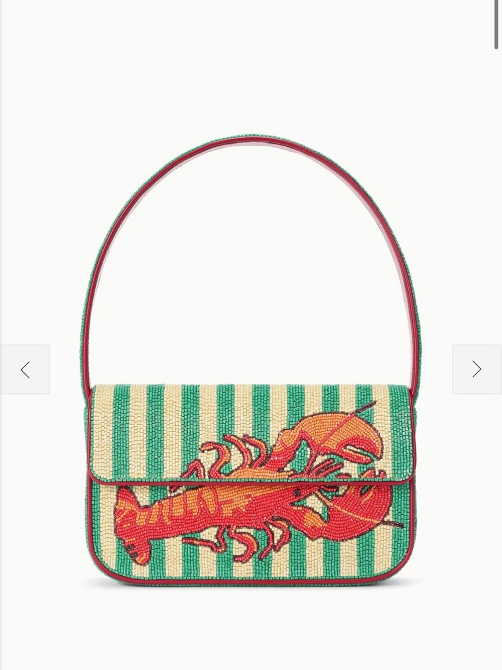 Staud Tommy beaded bag summer lobster - Picture 2 of 5